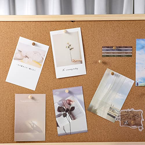 150 Stück Pinnadeln Holz, Reißzwecken Holzkopf Pinnwandnadeln mit Aufbewahrungsbox Reißnägel für Pinnwand Korktafel Weltkarte Büro Schule Zuhause (6 Stile)