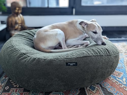 EDEL&SCHNELL Flocke Bezug grün Hundebett Ersatzbezug aus Frottee Hundebettbezug 90 cm