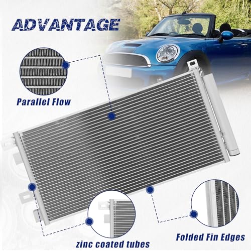 Image of Air Conditioning A /C Condenser Compatible with Mini Cooper # 3254, CN3254PFC, 64531490572