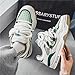 EIRLYGRINE Men's Fashion Sneakers Skateboard Walking Shoes Mesh Breathable Upper for Summer Autumn White Green