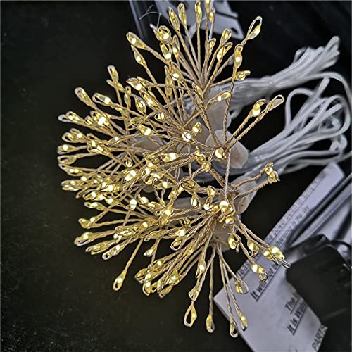 DINOWIN Solar Firework String Lights Waterproof Solar Garden Lights Outdoor Fairy Lights 8 Mode Decorative for Indoor/Outdoor Wedding Patio Yard Christmas (50LED 5in1) - Image 4