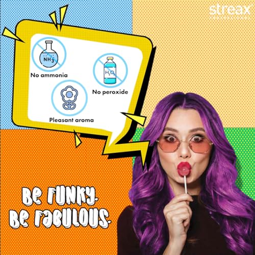 Streax Professional Hold and Play Funky Colours, Hair Color, 100g - Groovry Pink