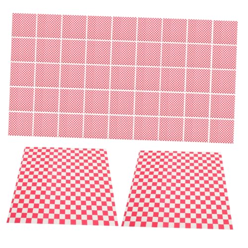 LAPYAPPE Versatile Red Greaseproof Paper 100 Sheets for Baking Cheese Storage and Multi-use Food Wrapping