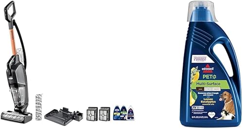 Paquete de BISSELL CrossWave HydroSteam Aspiradora húmeda y seca, aspiradora multiusos, 35151 + fórmula Bissell para mascotas multisuperficie con