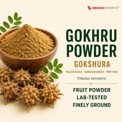 Image of Gokhru Powder 100gm + 10gm Extra for Men's Daily Vitality | Gokshura Powder | Tribulus Terrestris | Lab-Tested for Purity | Non-GMO, FSSAI Licensed