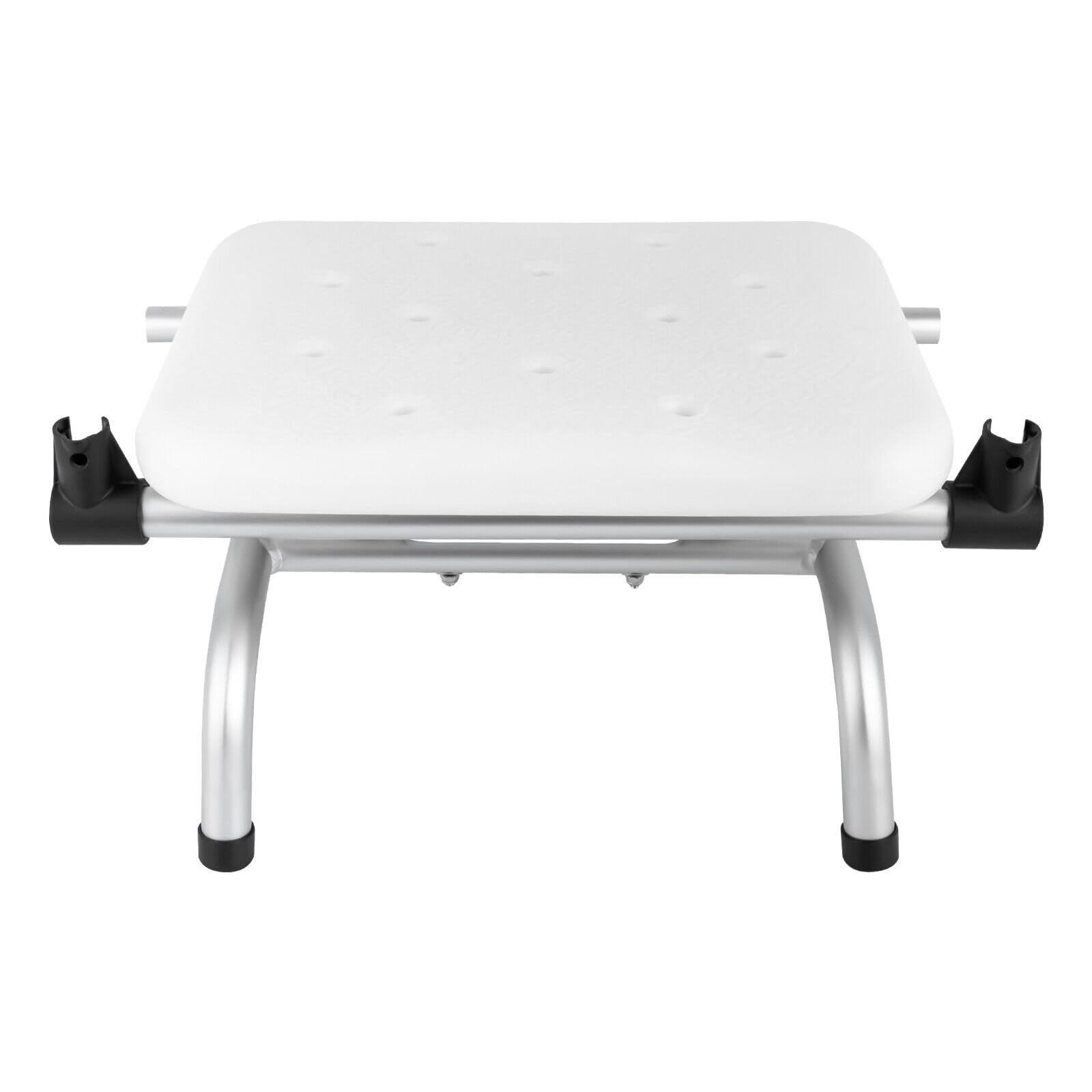Silla de ducha para personas mayores con reposabrazos y respaldo, antideslizante, giratorio 360°, altura ajustable, capacidad de carga 180 kg