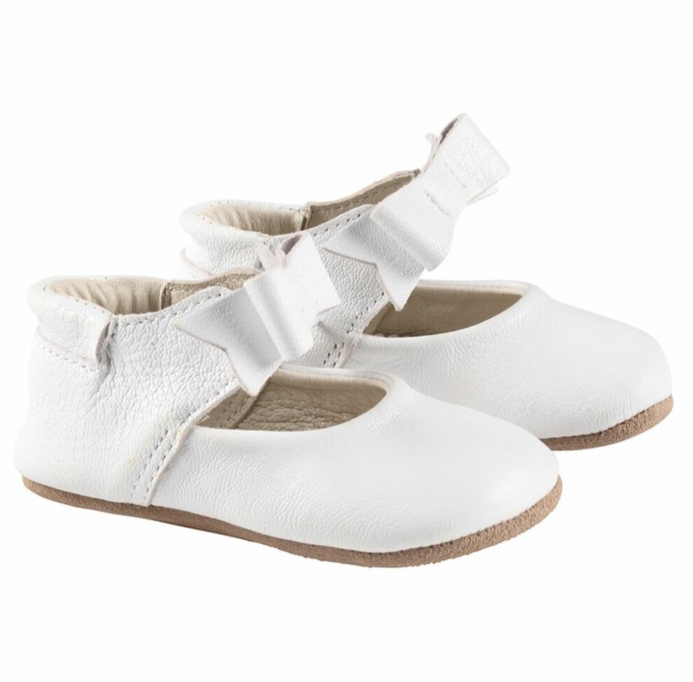 Robeez White Sofia Soft First Kicks Soles, 12-18 Months, 9123120