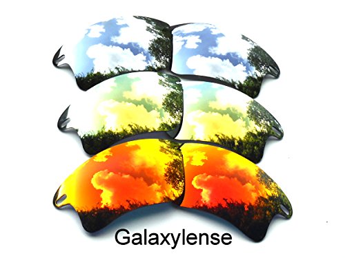 Galaxy Replacement Lenses for Oakley Fast Jacket XL Red&Gold&Titanium Color Polarized 3 Pairs,!2