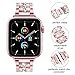 LELONG Compatible with Apple Watch Band 45mm 44mm 42mm 49mm Series 9 Series 8 7 6 5 4 3 2 1 SE Ultra, Bling Replacement Bracelet iWatch Band, Diamond Rhinestone Stainless Steel Metal Wristband