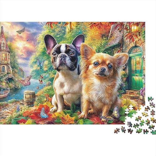 Rompecabezas de 1000 piezas de alta calidad en tablero reciclado sostenible con diseño de Chihuahua