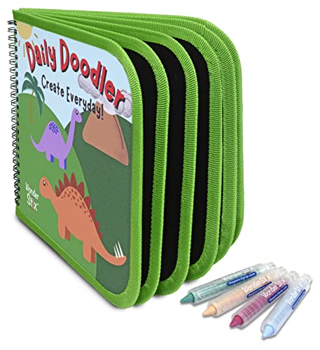Livre d'activités réutilisable dinosaure TPG-841 idéal pour occuper les enfants en voyage
