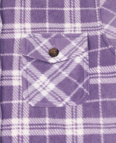 Image of ThCreasa Boys Sherpa Lined Plaid Button Shirt Jacket