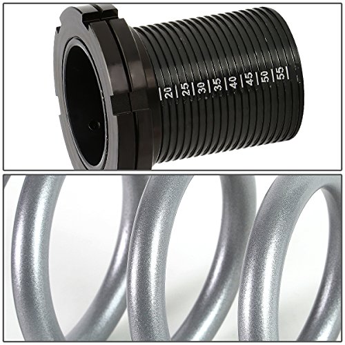 Auto Dynasty Scaled Adjustable Suspension Lowering Coilover Coil Silver Spring Compatible with Honda Civic Coupe/Sedan 01-05, 4-Pieces - Image 3