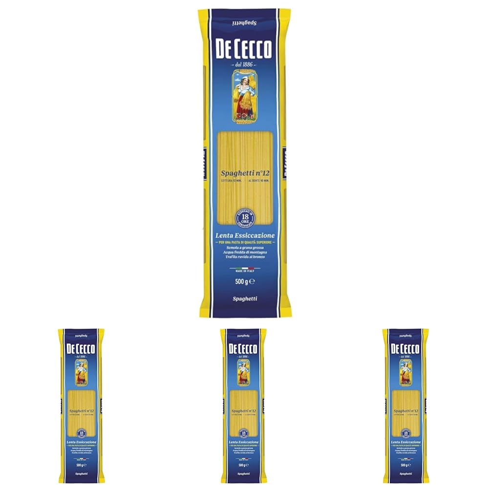 De Cecco Spaghetti Nr. 12-500 gr. (Packung mit 4)
