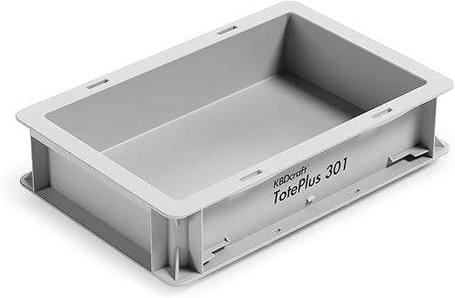 KBDcraft Contenedor de almacenamiento apilable, caja organizadora de plástico resistente y bandeja con paredes rectas, pequeñas bolsas de plástico