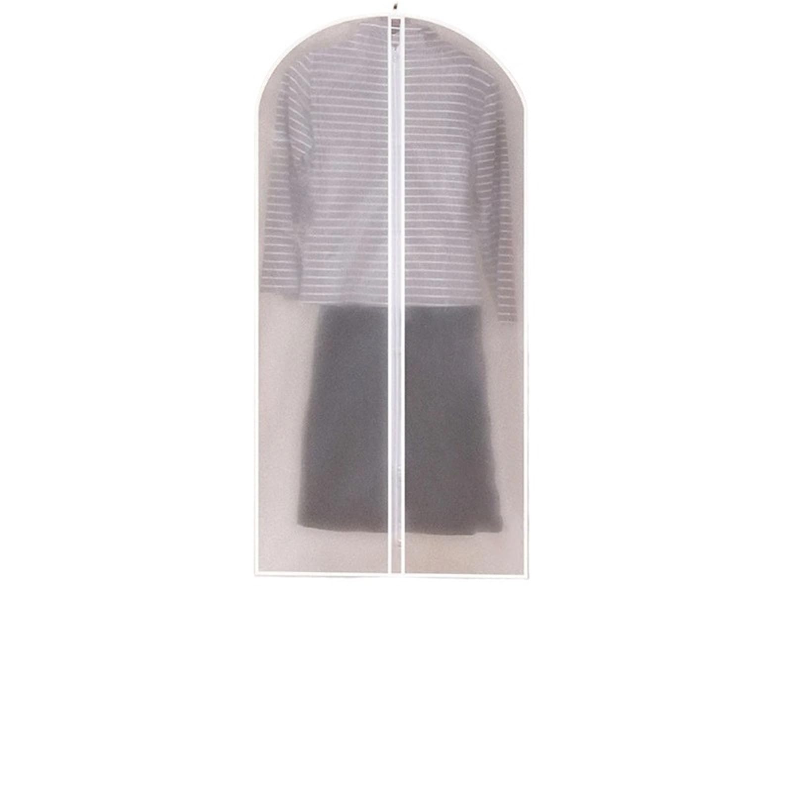 Clothes Covers Protector Bags Transparent Hanging Clothes Dust Cover-3D Wardrobe Organizer For Coats & Garments Reusable PEVA Garment Bags With Zipper Closure(60x120cm)