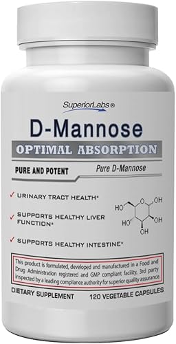 Suplemento dietético, Superior Labs D-Mannose (120 cápsulas vegetarianas)