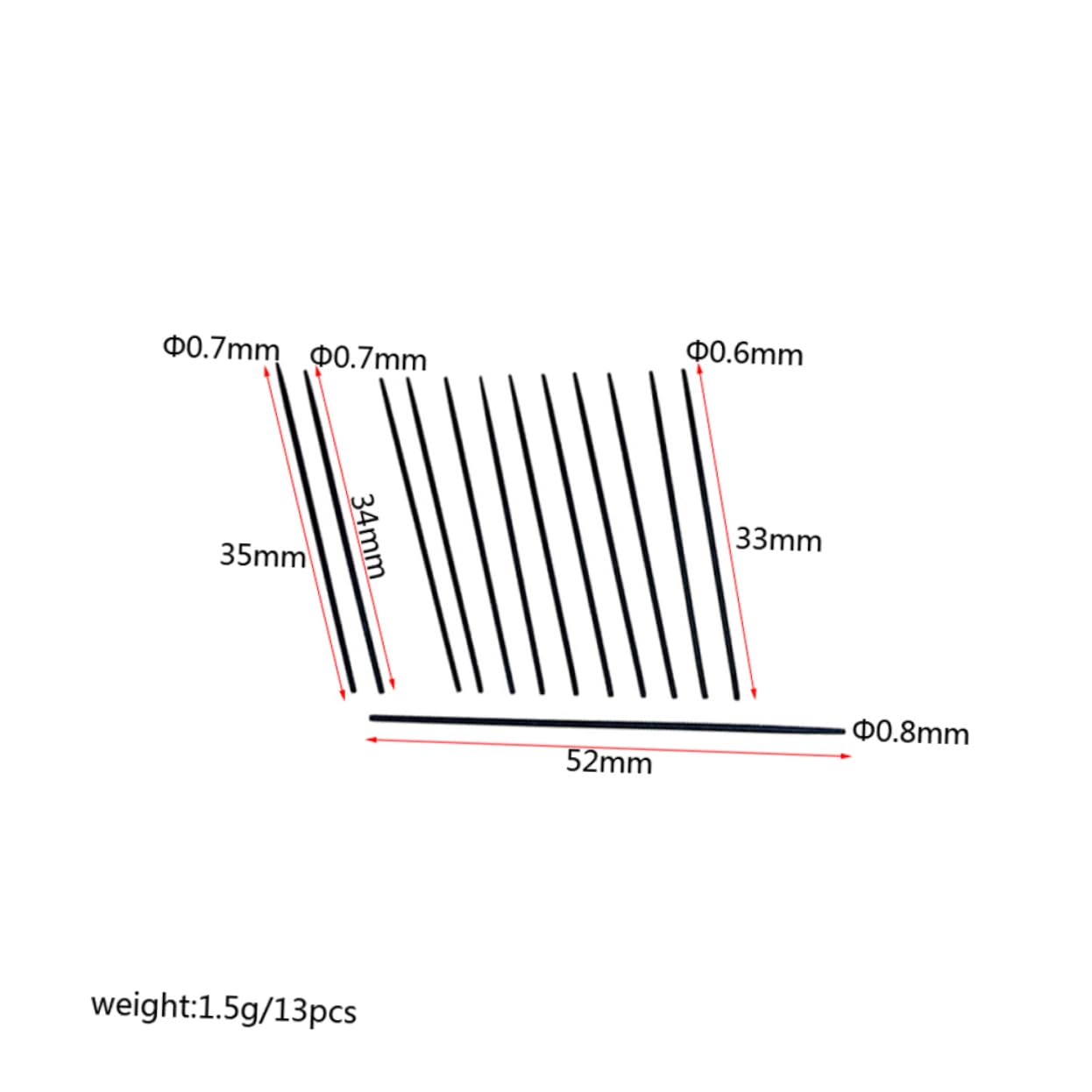 BESPORTBLE 13pcs Saxophone Pin Spring Repair Accessories for Clarinet Flute Durable Flexible Saxophone Needle Parts Lightweight for DIY Enthusiasts and Musicians