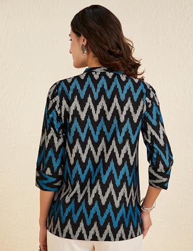 Image of Amazon Brand - Myx Women Printed Regular Cotton Short Kurti (Available in Plus Sizes)