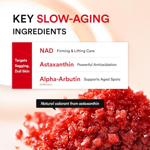 Image of Abib ASTA-NAD Red Effect Serum 1.05 Pump - NAD+ 1% & Astaxanthin 0.05% Anti-Aging Face Serum | 168-Hour Antioxidant Care | Korean Skincare, 1.01 fl oz