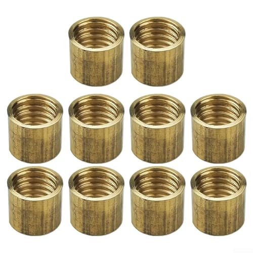 10 casquillos para tacos de billar con puntas de latón para herramientas de mantenimiento de tacos (10,5 mm)