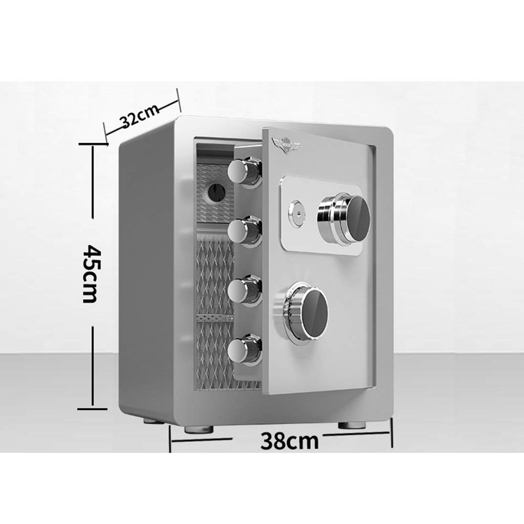 MABIETH Coffre-fort numérique étanche ignifuge en acier pour la maison Fixation murale Facile à utiliser 40 cm/45 cm Solution de rangement antivol