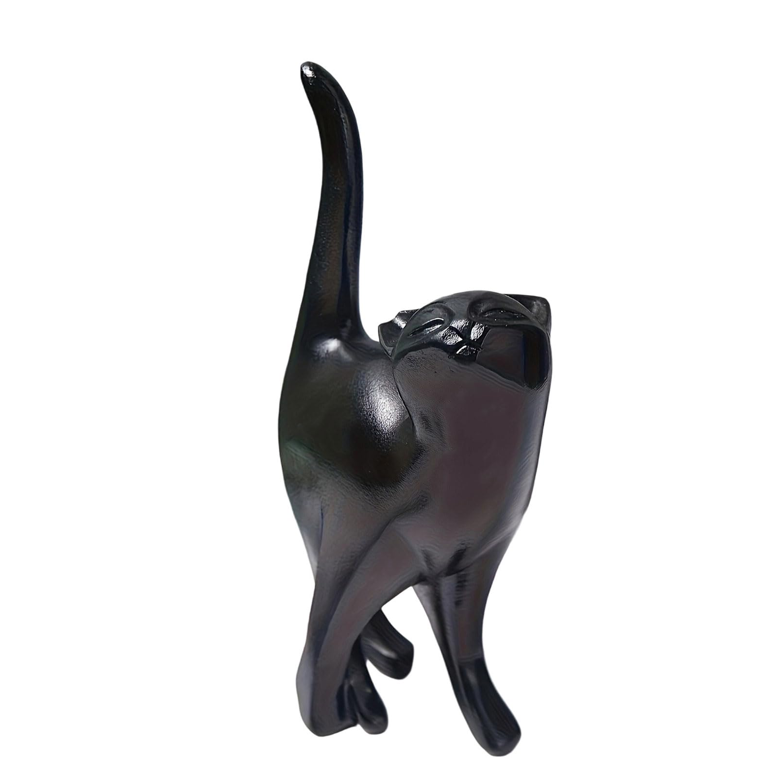 YWLUUOO Artistic Resins Cats Statue Contemporary Homes Accent with Abstract Design Decorative Ornament for Living Room or Cats Statue