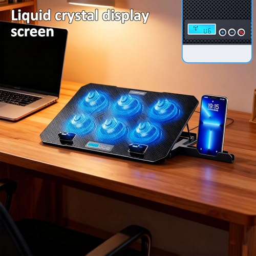 Ventilador silencioso para laptop con 6 ventiladores y luz LED miniatura 4