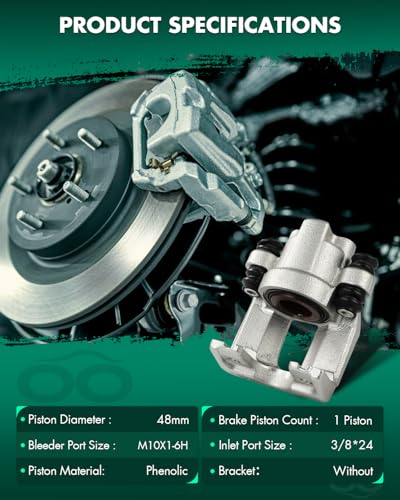 Image of SCITOO 2PCS 184998 184999 Rear Driver & Passenger Side Disc Brake Calipers | Fit For Jeep Model - For Commander 2006-2010,For Grand Cherokee 2005-2010 Without Bracket