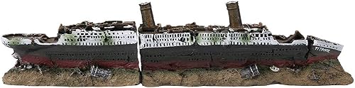Miniatura 4 de JTLB Titanic - Modelo sumergible destrozado 24 × 10 × 9 Titanic Lost Wrecked Boat Ship Aquarium Decoration Ornament Wreck Ornaments