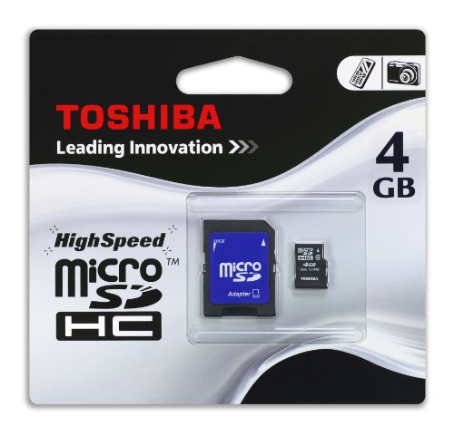 Toshiba Carte microSD 4Go SDHC Class 4 avec Adaptateur