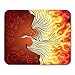 Produktbild Pad Maus Unterlage,Gaming Mausepad,Gummiunterseite Mausmatte,30X25Cm,Steigen des Fliegens des Phoenix-Vogels In Brennendem Flammen-Feuer-Altem Tiergeburts-Klipp-Gefahrenbüroartikel, Nichtlippengummi