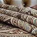 Luxury Vintage Design Table Runner 120 inches Long Embroidery Jacquard Fabric with Multi-Tassels Table Runners for Dining Room Dresser Wedding Holiday Party Fireplace Decorations (Coffee, 12X120inch)
