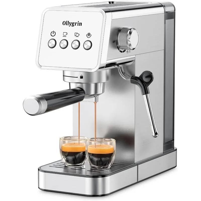 Image of coreKart‚Powerful 15 Bar Semi-Automatic Espresso Machine: Compact Stainless Steel Design with 40oz Water Tank - Makes Delicious Cappuccino & Espresso