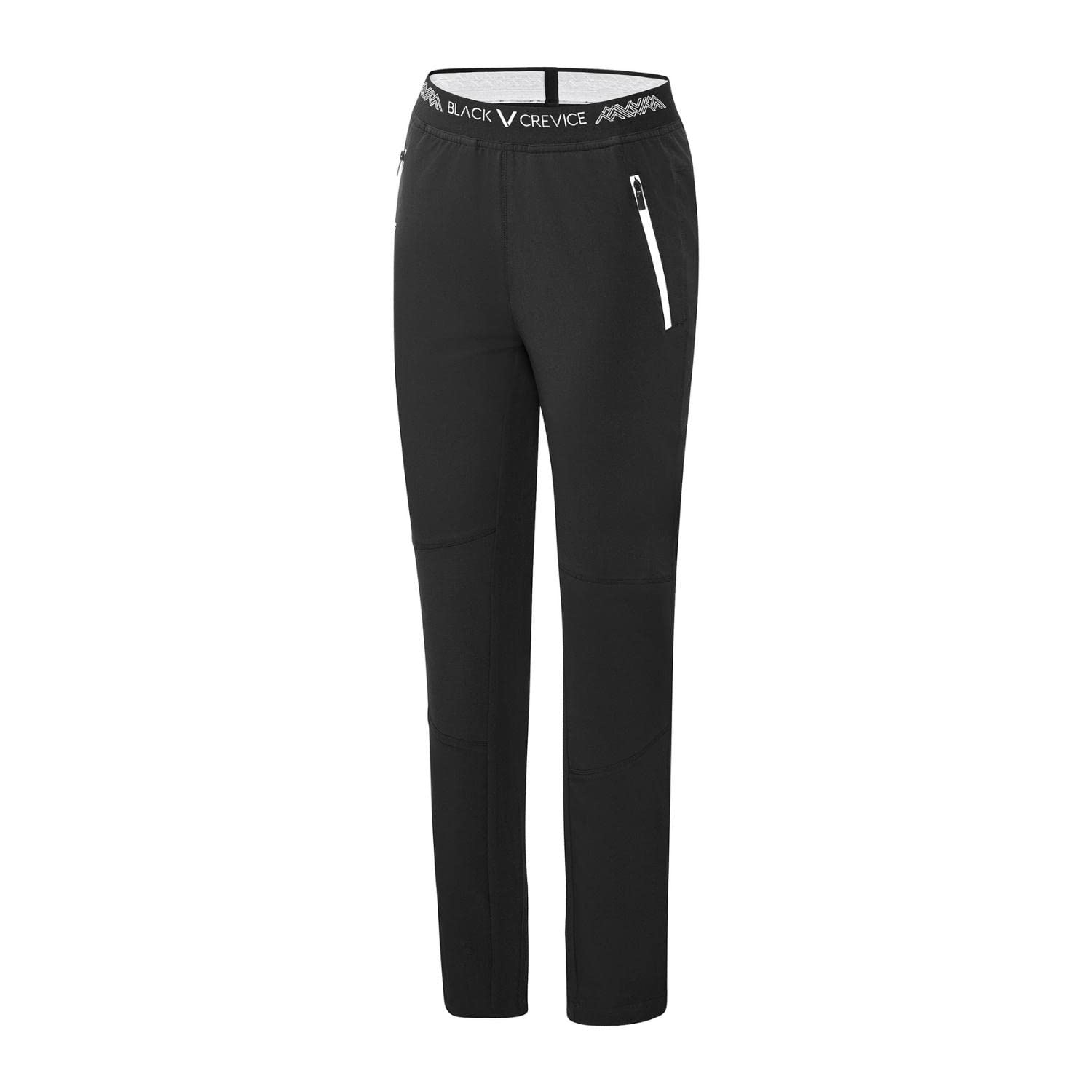 Black Crevice Damen Outdoor Hose I Hochwertige Wanderhose aus 90% Polyester & 10% Spandex I Wasserabweisende Outdoorhose Damen I Atmungsaktive Trekking-Hose Damen mit elastischem Bund