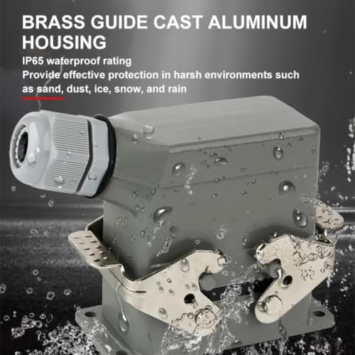 Conector de carga pesada rectangular HE-B-48 para líneas de 16A 6