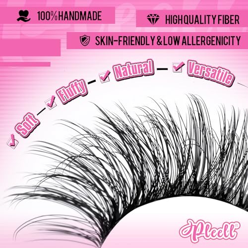 Pleell Fluffy Lash Extension Kit Wispy Eyelash Extension Kit 10-18Mm Natural Lash Clusters 180Pcs Cluster Eyelash Extensions With Lash Bond And Remover And Lash Applicator Diy Lashes Extension By Pleell thumb #3