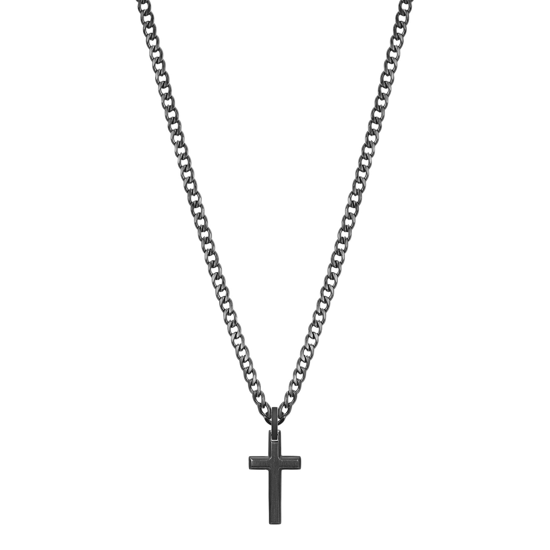 Brosway Collar Hombre Con Símbolo Cruz En Acero