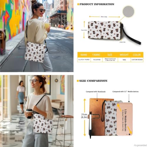 Image of Bucket Crossbody Bag Set for Women Lady, Leather Purse and Wallet Set Large Bucket Bag with Wallet