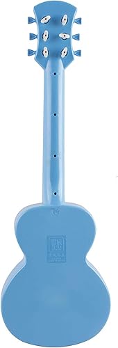 Miniatura 7 de Guitarra de juguete, 6 cuerdas de metal acústica para niños, ukelele de 26 pulgadas con púa de guitarra, instrumento musical de estrella de rock (no