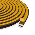 V Shape Weatherstrip Brown, 1/2 Inch Wide X 19 Feet Long, Adhesive Weather Stripping Door Frame Seal PU Foam Strip Weather Seal Door Insulation Anti Collision Soundproof