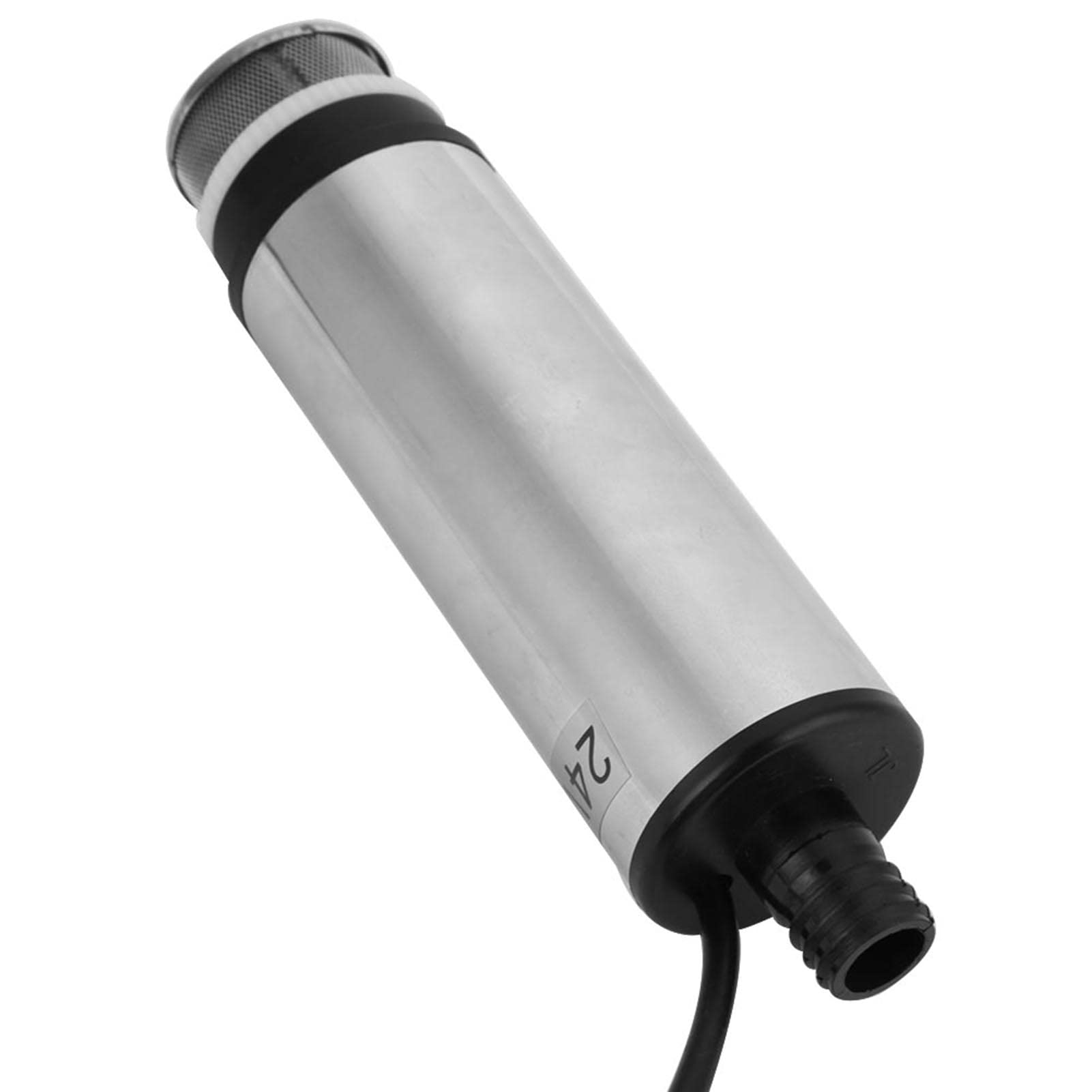 Submersible Water Pump, DC 24V Stainless Steel Submersible Pump with 2 Alligator Clips for Water Diesel Oil Kerosene Refueling Tools