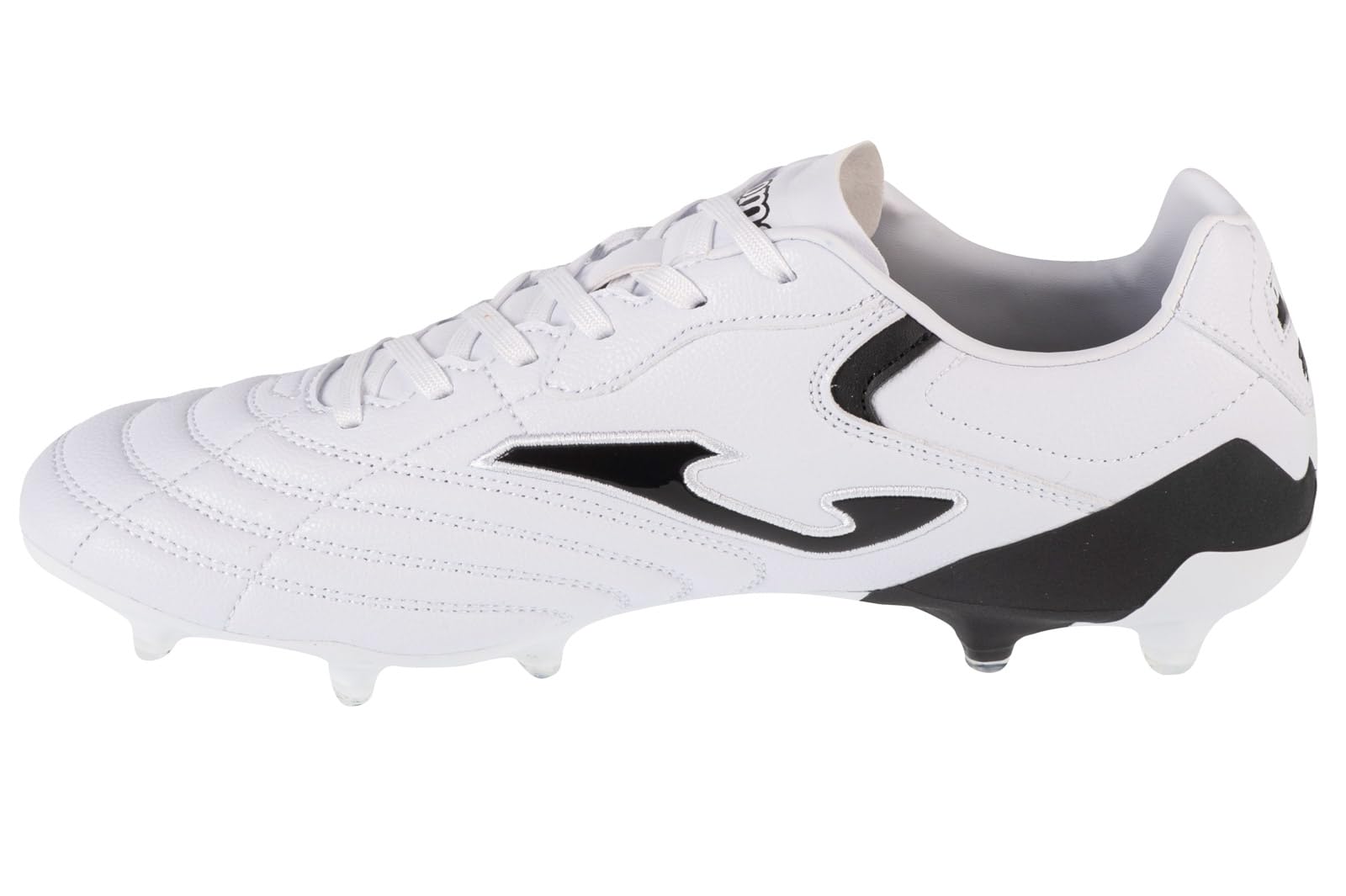Joma - Football Boots Aguila Cup FG - Sizes: 6.5 - Professional Soccer Cleats - Microfiber Upper, High Durability PU Outsole, Heel Reinforcement, Enhanced Tongue-Free Fit - Colors: White Black