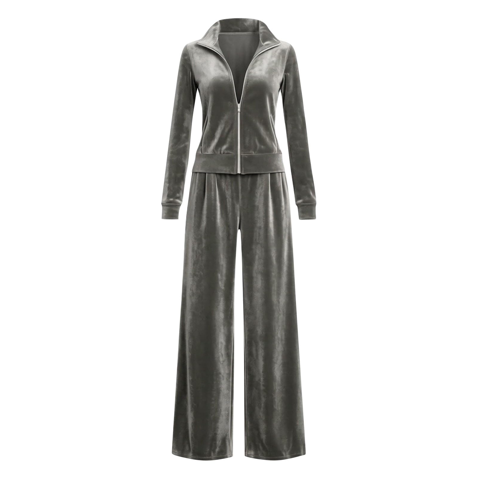 Completo Palestra Donna 2 Pezzi Completi Palestra Manica Lunga Scollo a V Tuta Sportiva Completo Da Ginnastica Elegante Set Top E Pantaloni a Gamba Larga Tute Per Jogging Fitness Yoga Da Casa Autunno
