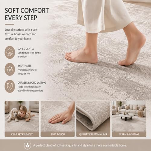 Tapis moderne imperméable et antidérapant aspect marbre 150 x 200 cm - 8