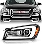 ACANII - For [Halogen Model Only] 2013-2016 GMC Acadia OE Style LED Tube Projector Headlight Headlamp Left Driver Side