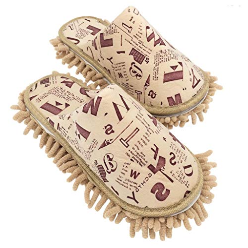 Image of Selric Super Chenille Microfiber Washable Mop Slippers Shoes, Detachable Mopping Shoes, Floor Dust Dirt Hair Cleaner, Multi-sizes Multi-Colors Available