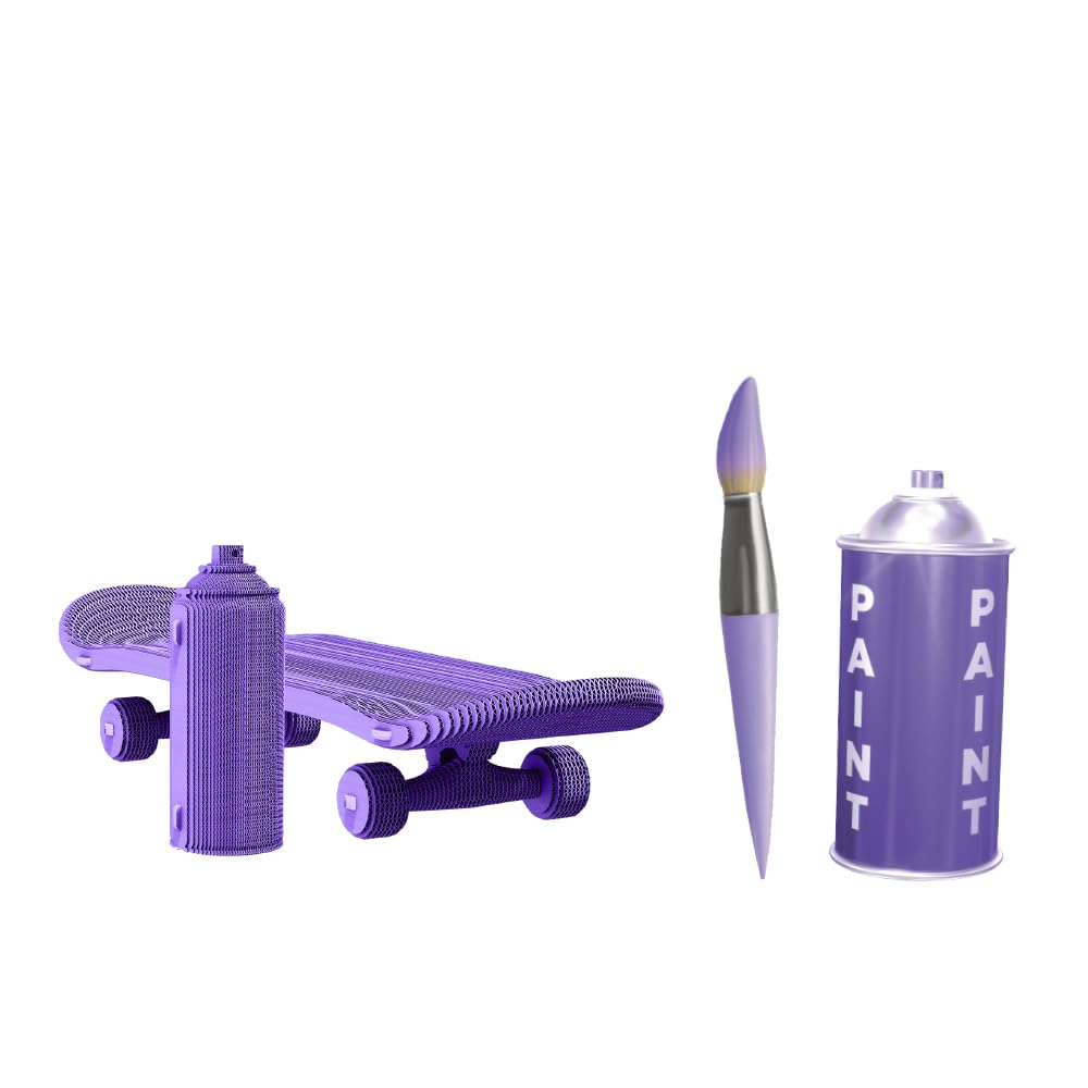 Skateboard Puzzle 3D en Carton – Coffret 2 Maquettes