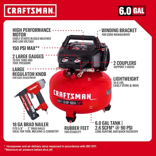CRAFTSMAN 6-Gallon Pancake Air Compressor