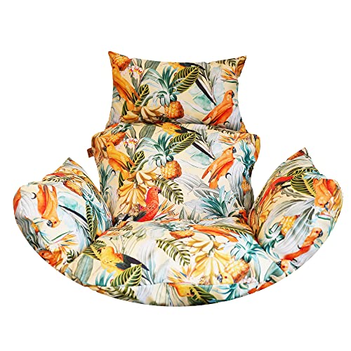 Bielik Cojín para Silla suspendida, cojín de jardín, cojín para Columpio suspendido, cojín para Asiento de cesto suspendido. (Loros)